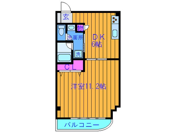 パティオス岡山手の物件間取画像